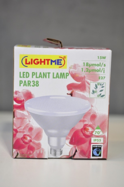 LightME LED Pflanzenlampe PAR38 E27 15 Watt